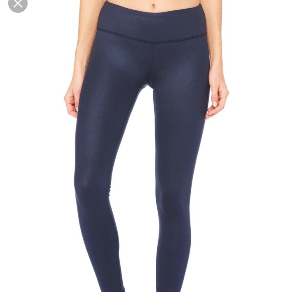 ALO yoga mid rise navy leggings
